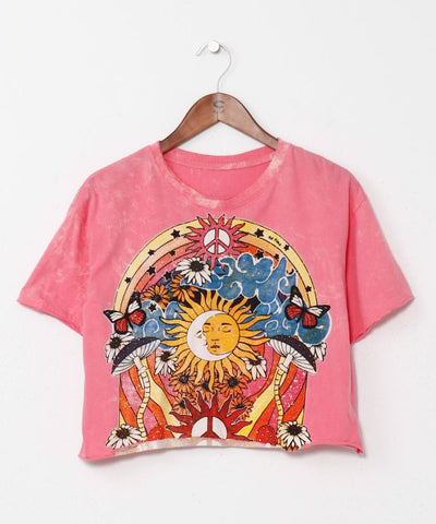 Psychedelic Cropped T-Shirt by AMINA - Ametsuchi