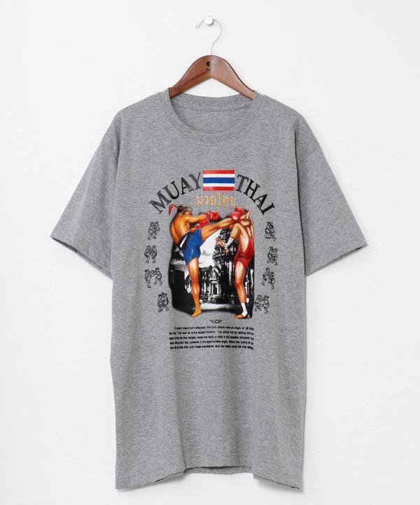 Muay Thai Print T-Shirt by AMINA - Ametsuchi