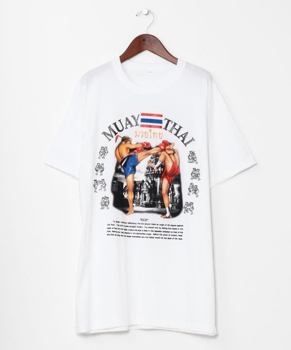 Muay Thai Print T-Shirt by AMINA - Ametsuchi