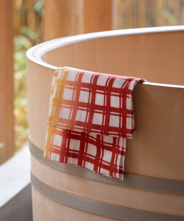 Check Pattern Tenugui Towel by Kaya - Ametsuchi