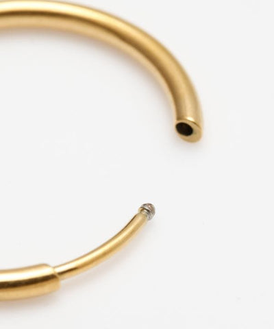 Minimal Stainless Hoop Earrings - M Earrings by AMINA - Ametsuchi