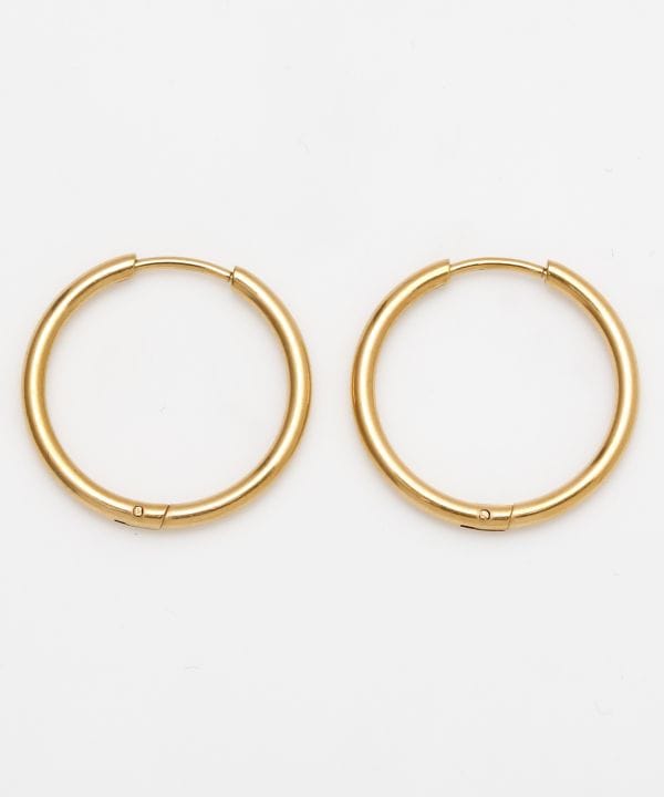 Minimalistische Edelstahl-Creolen - M