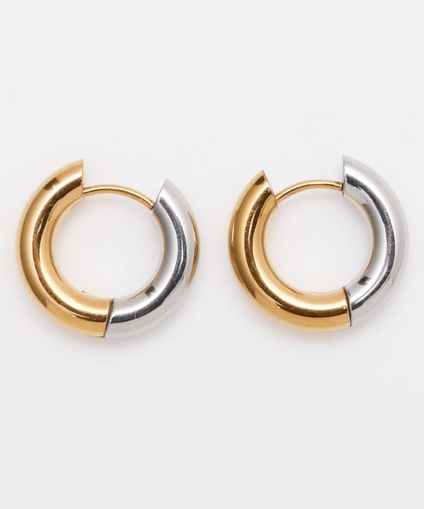 Zweifarbige Edelstahl-Creolen