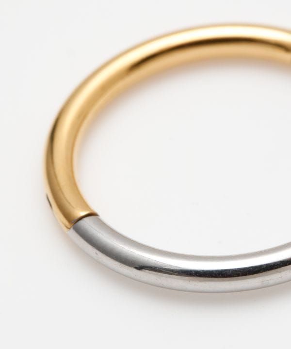 Bi Color Stainless Slim Hoop Earrings