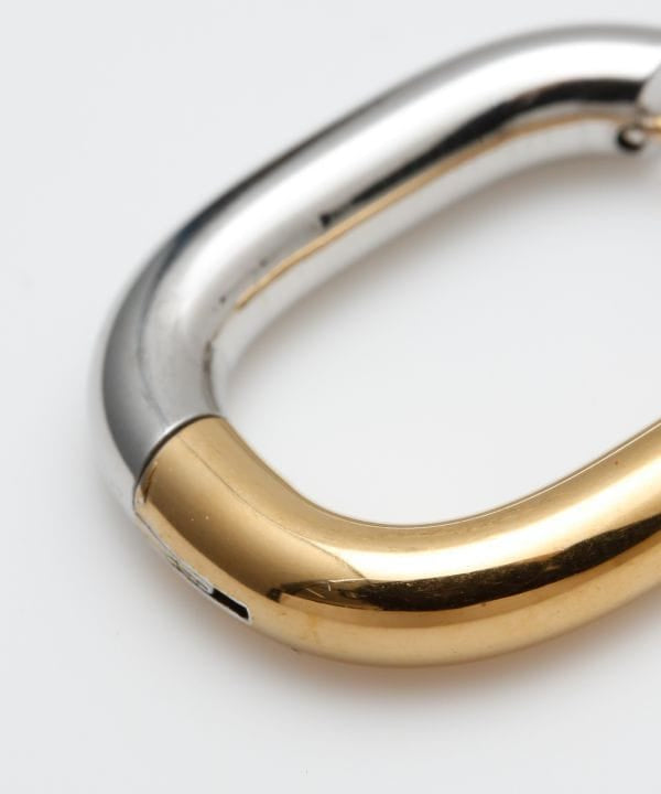 Bi Color Stainless Oval Hoop Earrings