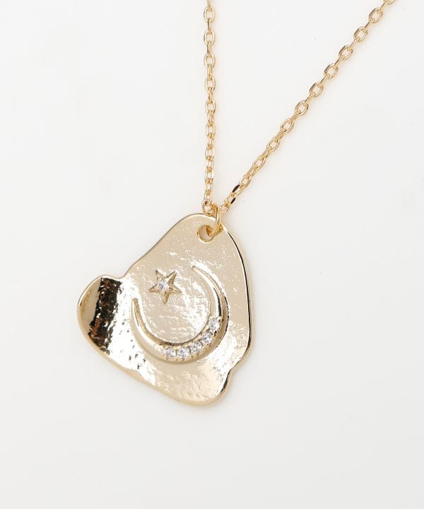 Moon Plate Pendant Necklace