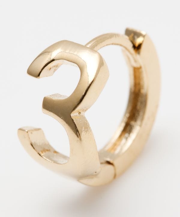 Number Hoop Earring (1pc)
