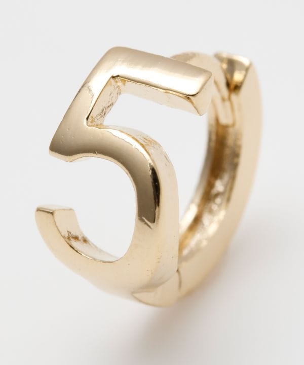 Number Hoop Earring (1pc)