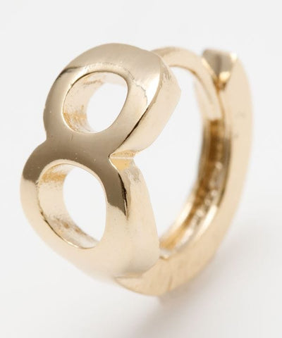 Number Hoop Earring (1pc)