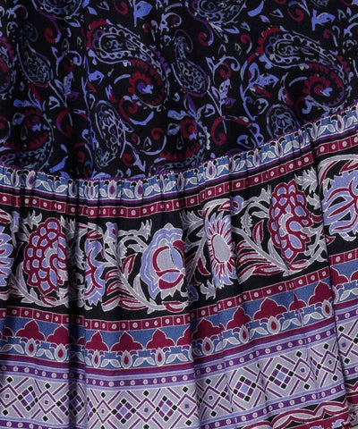Paisley Border Skirt by AMINA - Ametsuchi