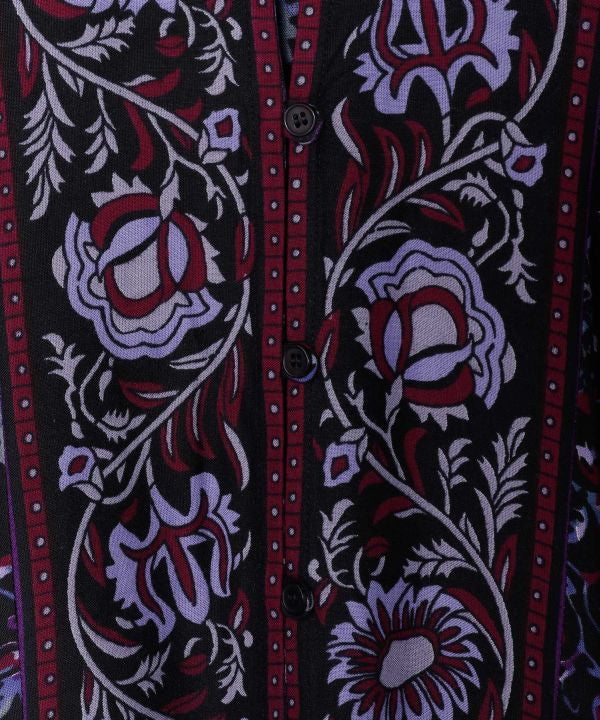 Paisley Border Cardigan by AMINA - Ametsuchi