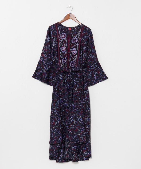 Paisley Border Cardigan by AMINA - Ametsuchi