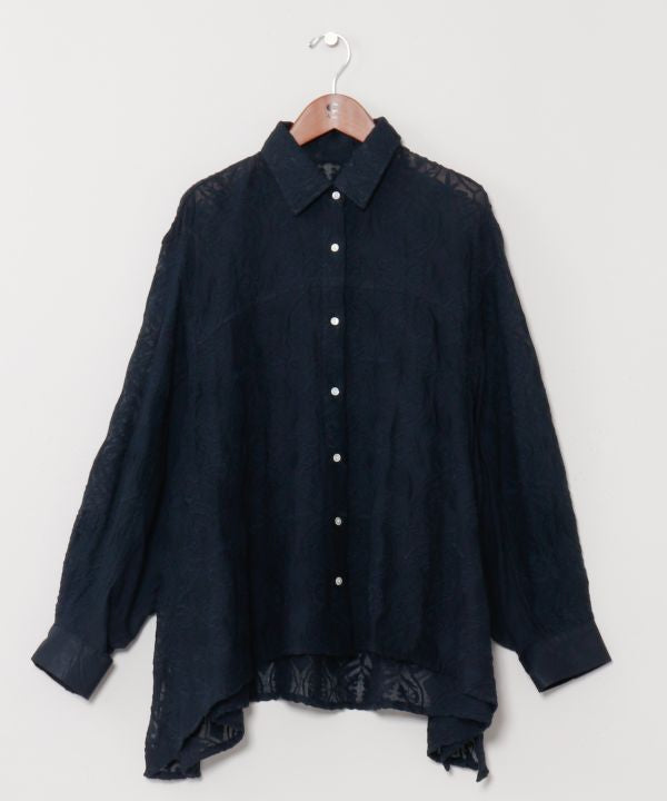 Sheer Embroidered Shirt by AMINA - Ametsuchi