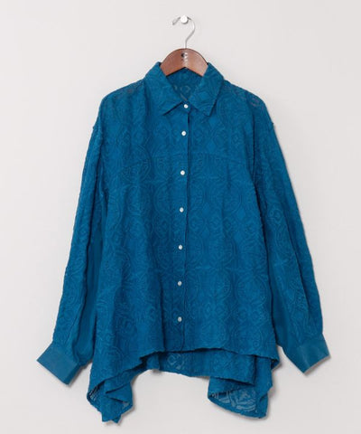 Sheer Embroidered Shirt by AMINA - Ametsuchi