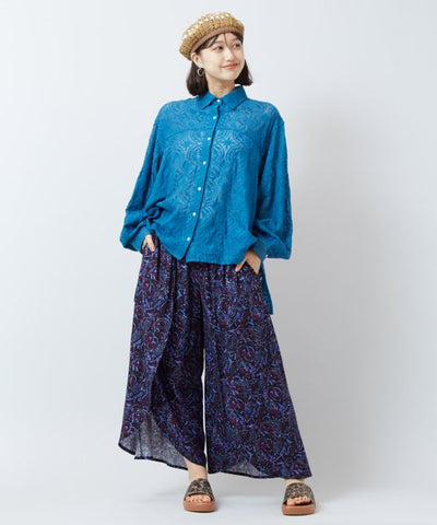 Sheer Embroidered Shirt by AMINA - Ametsuchi