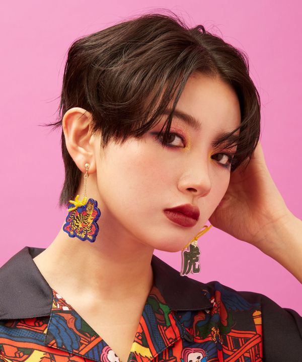 KAYA x NAKAMURA KYOKO - Pop Animal Statement Clip Earrings by Kaya - Ametsuchi