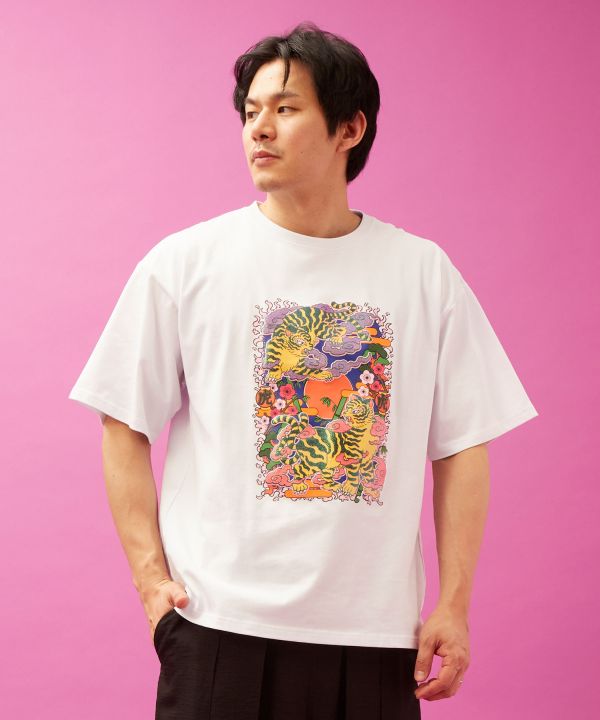 来福 Glitter Print Unisex Top by Kaya - Ametsuchi