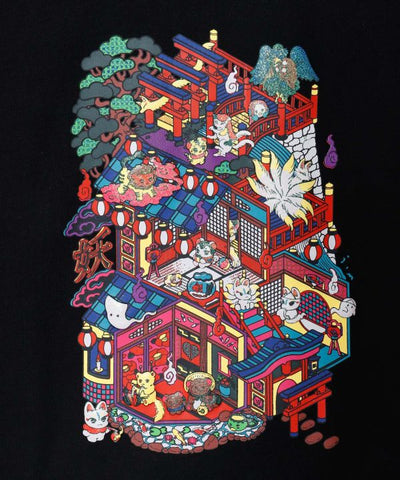 来福 Glitter Print Unisex Top by Kaya - Ametsuchi