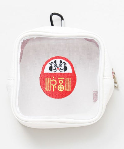 Japanese Mesh Embroidered Pouch by Kaya - Ametsuchi