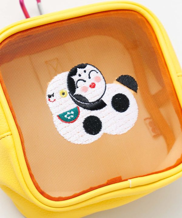 Japanese Mesh Embroidered Pouch by Kaya - Ametsuchi