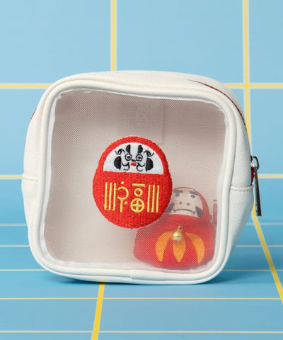 Japanese Mesh Embroidered Pouch by Kaya - Ametsuchi