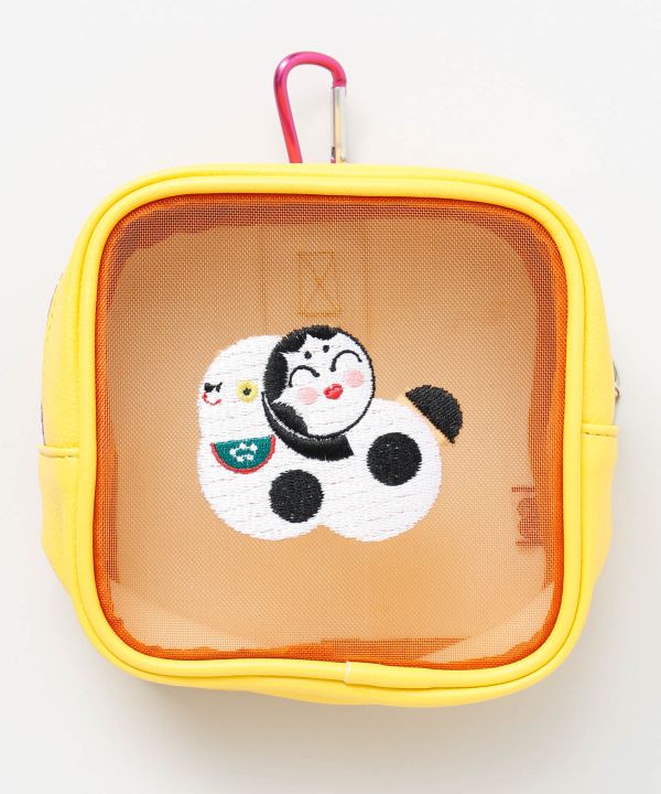 Japanese Mesh Embroidered Pouch by Kaya - Ametsuchi