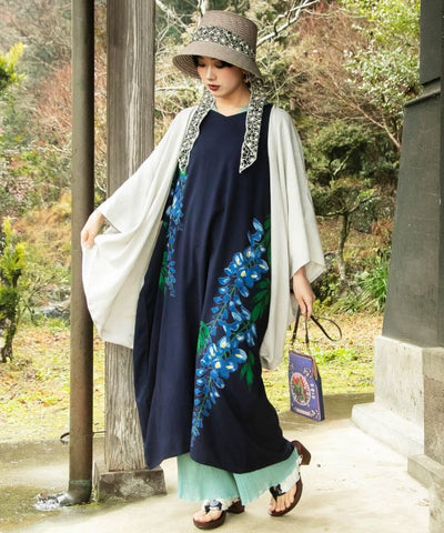 SHITOU - Wisteria Haori Dress Set by Kaya - Ametsuchi