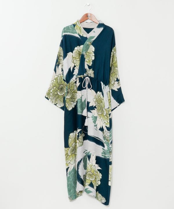 Peony Water Kimono Dress by Kaya - Ametsuchi