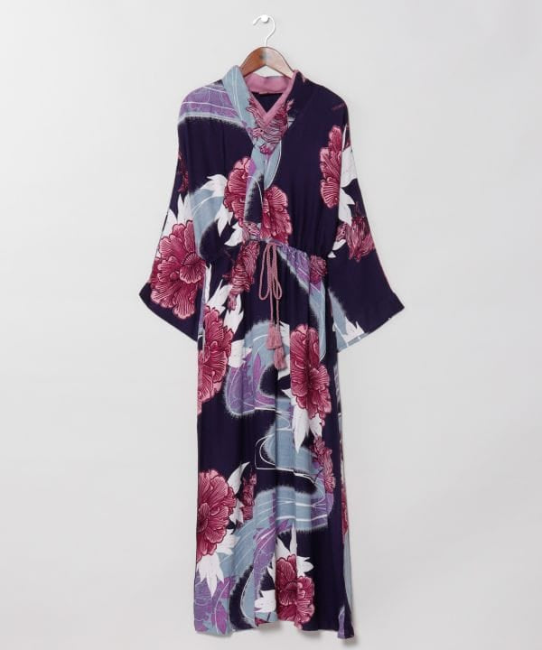 Peony Water Kimono Dress by Kaya - Ametsuchi