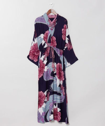 Peony Water Kimono Dress by Kaya - Ametsuchi