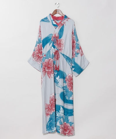 Peony Water Kimono Dress by Kaya - Ametsuchi
