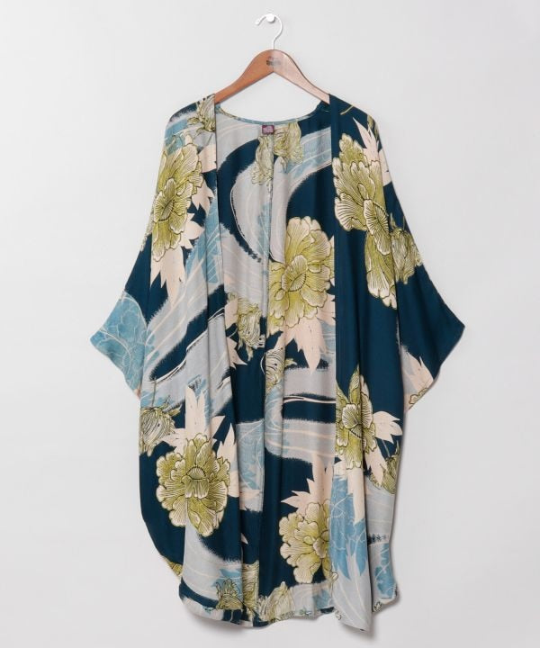 Peony Water Furisode Haori by Kaya - Ametsuchi