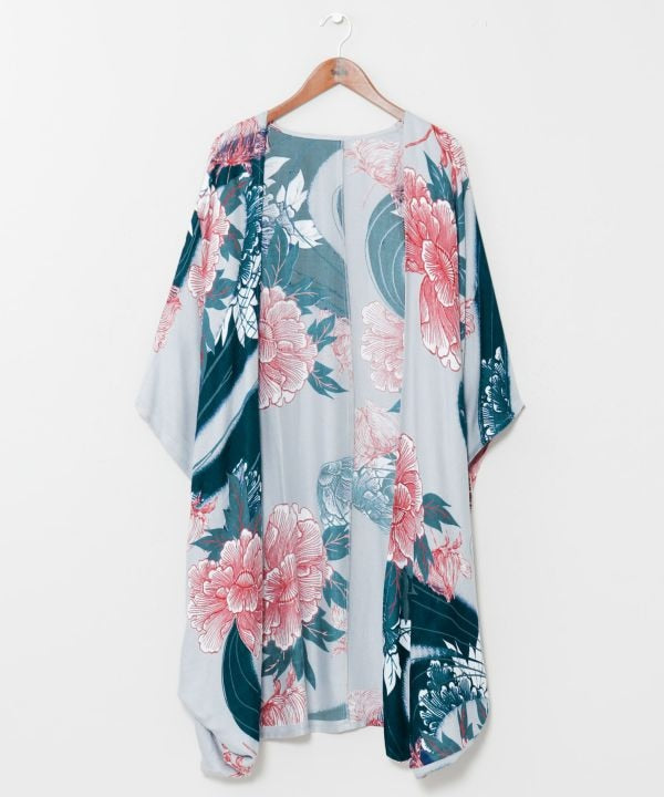 Peony Water Furisode Haori by Kaya - Ametsuchi