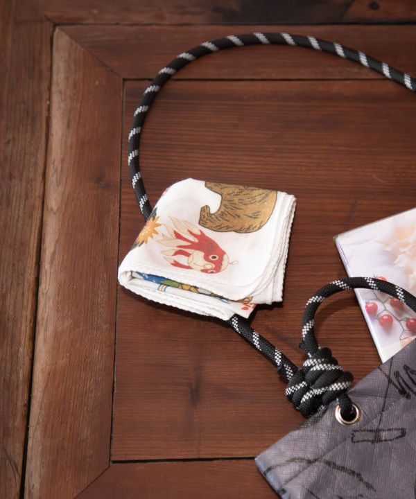 Japanese Motif Handkerchief by Kaya - Ametsuchi