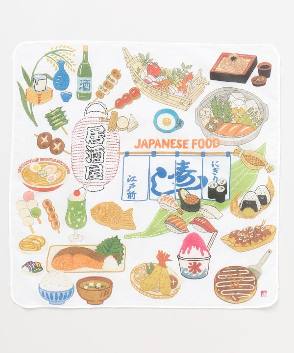 Japanese Motif Handkerchief by Kaya - Ametsuchi