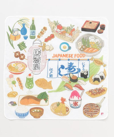 Japanese Motif Handkerchief by Kaya - Ametsuchi
