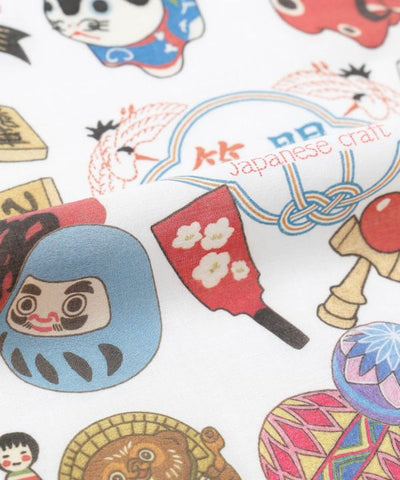Japanese Motif Handkerchief by Kaya - Ametsuchi