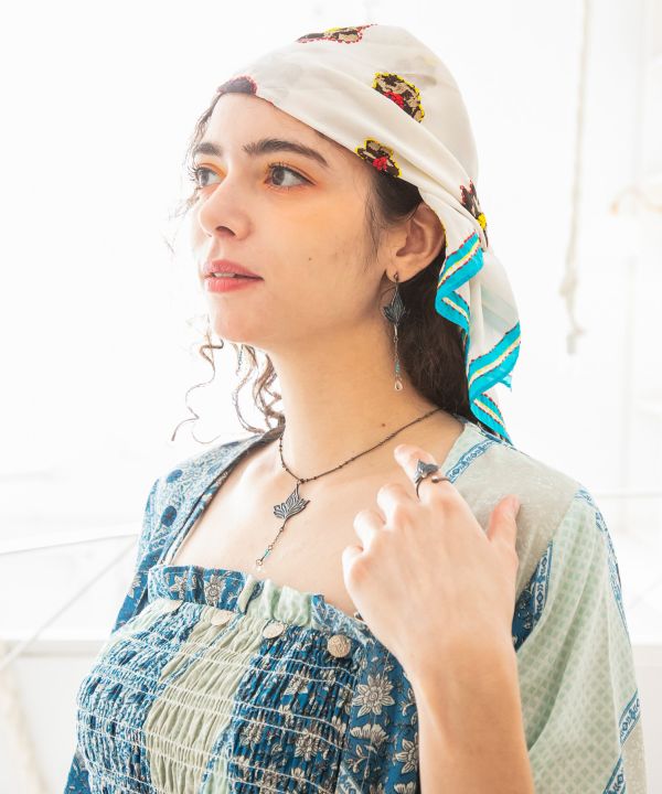 Amina x VORRUK Lotus Stained Glass Necklace by AMINA - Ametsuchi
