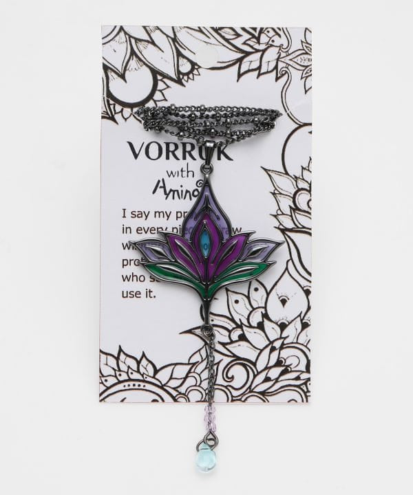 Amina x VORRUK Lotus Stained Glass Necklace by AMINA - Ametsuchi