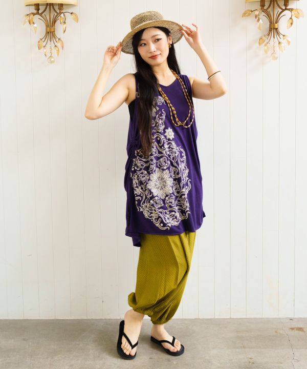 Mandala Open Back Tank by AMINA - Ametsuchi
