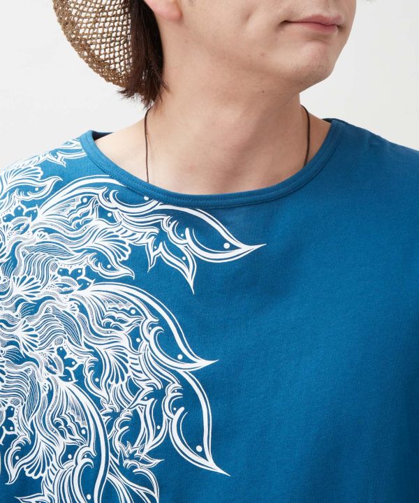 AMINA x VORRUK Asymmetrical Print T-Shirt by AMINA - Ametsuchi