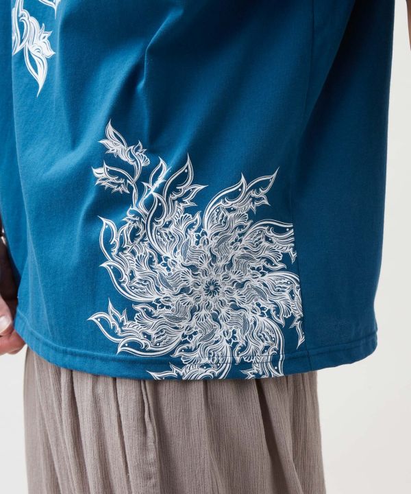 AMINA x VORRUK Asymmetrical Print T-Shirt by AMINA - Ametsuchi