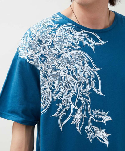 AMINA x VORRUK Asymmetrical Print T-Shirt by AMINA - Ametsuchi