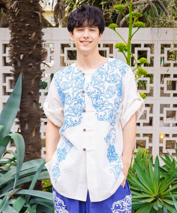 Mandala Print Men Shirt by AMINA - Ametsuchi