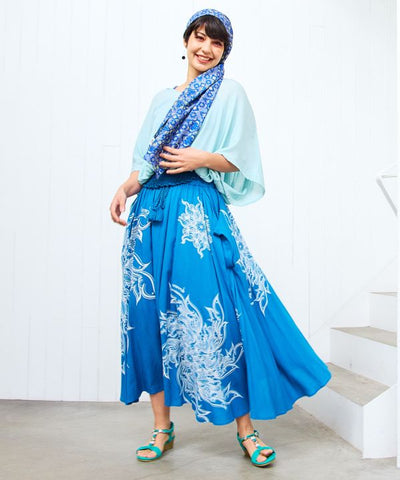 Floral Asymmetry Skirt by AMINA - Ametsuchi