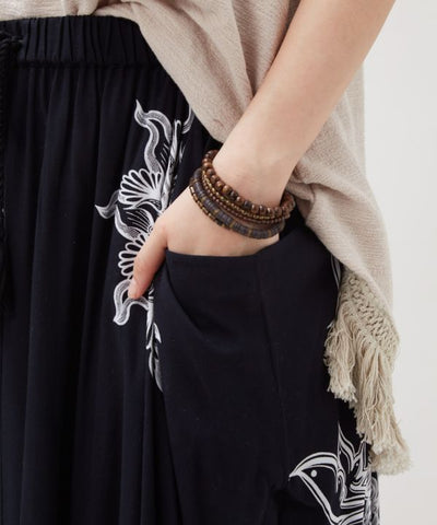 Floral Asymmetry Skirt by AMINA - Ametsuchi