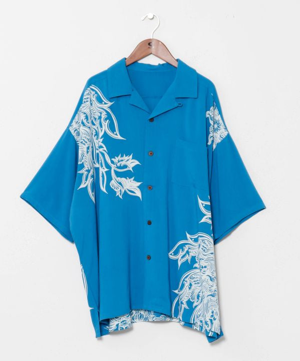 Amina x VORRUK Floral Open Collar Shirt by AMINA - Ametsuchi