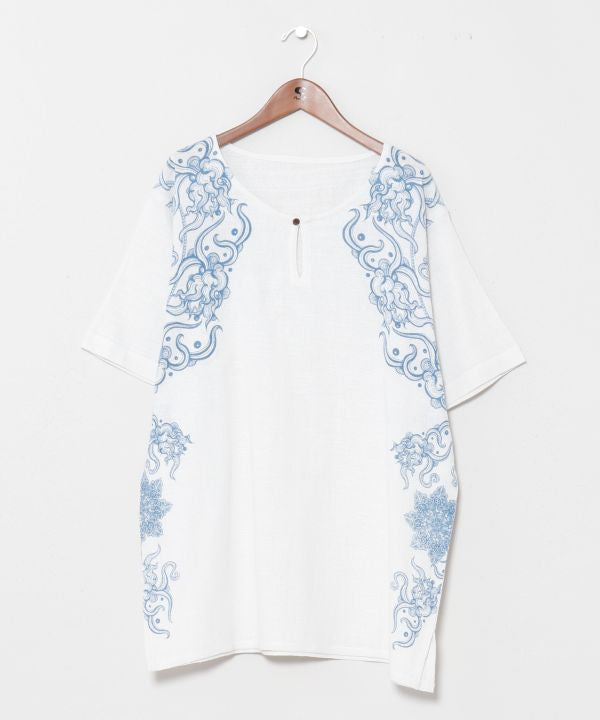 Amina Top con estampado de mandala de VORRUK AMINA - Ametsuchi