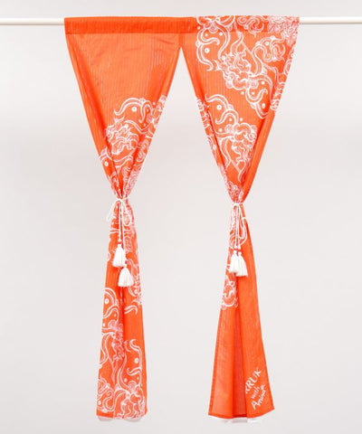 Amina x VORRUK - Lotus Motif Noren Curtain by AMINA - Ametsuchi