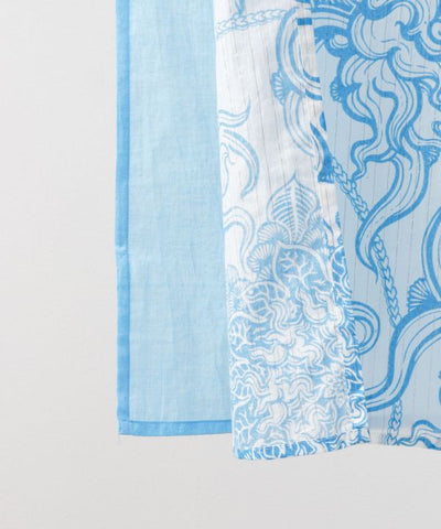 Amina x VORRUK - Lotus Motif Noren Curtain by AMINA - Ametsuchi